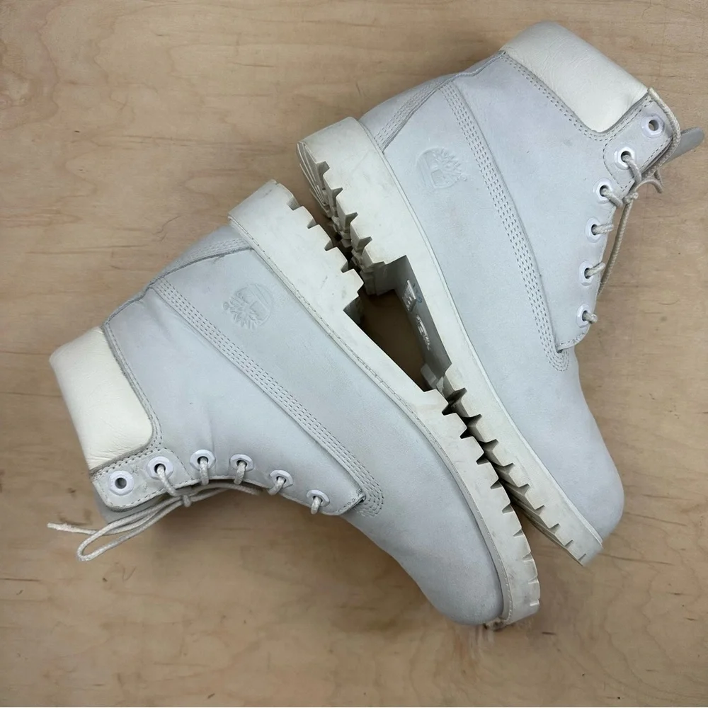Timberland Light Gray Leather Boots boys